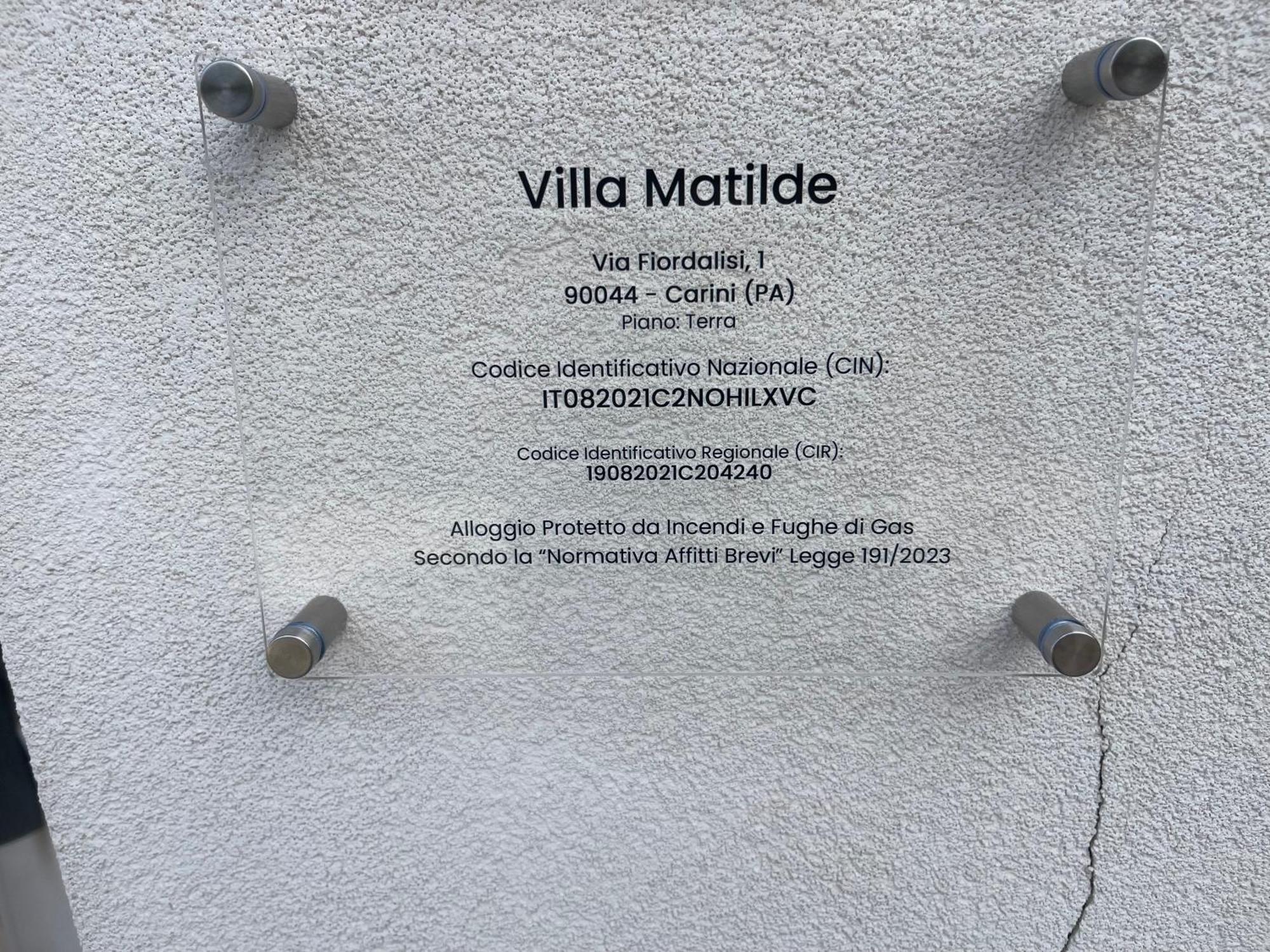 Villa Matilde Carini Exterior foto